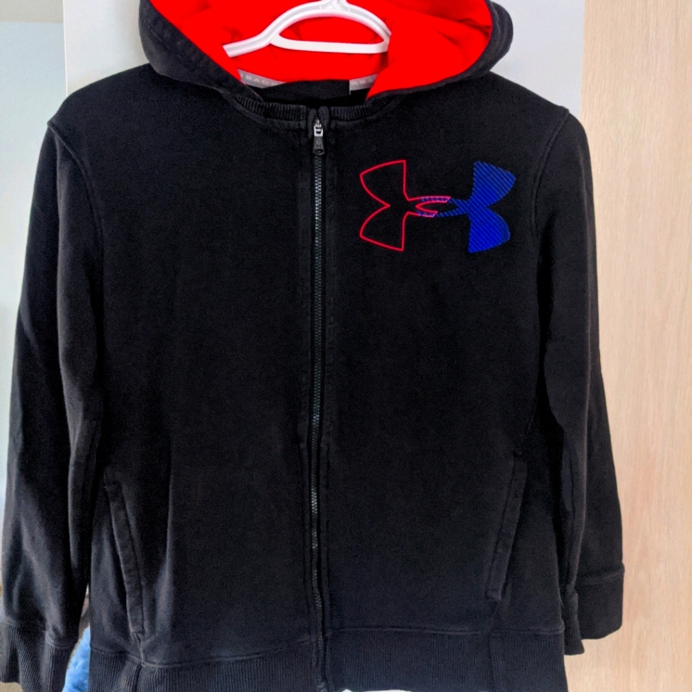 Girls underamour zip up size medium
